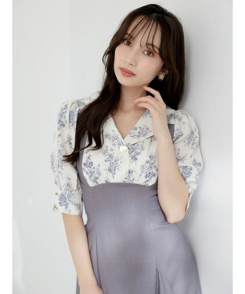 dazzlin(ダズリン)の「レイヤードライクコルセットワンピース(ワンピース・レディース・ベージュ/ライトグレー・SMALL/MEDIUM)」の6枚目の写真