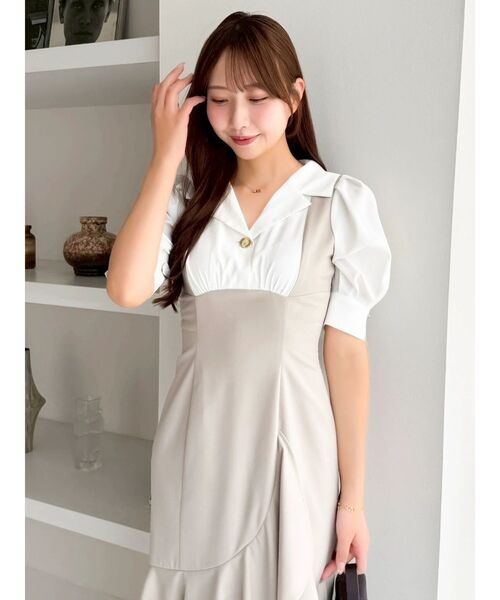 dazzlin(ダズリン)の「レイヤードライクコルセットワンピース(ワンピース・レディース・ベージュ/ライトグレー・SMALL/MEDIUM)」の17枚目の写真