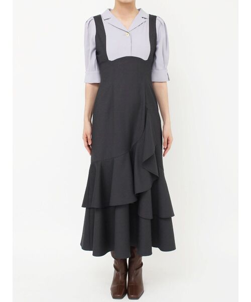 dazzlin(ダズリン)の「レイヤードライクコルセットワンピース(ワンピース・レディース・ベージュ/ライトグレー・SMALL/MEDIUM)」の19枚目の写真