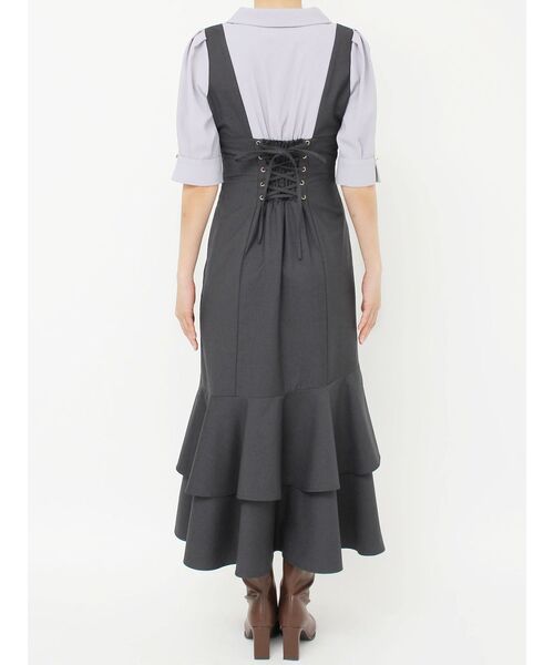 dazzlin(ダズリン)の「レイヤードライクコルセットワンピース(ワンピース・レディース・ベージュ/ライトグレー・SMALL/MEDIUM)」の21枚目の写真