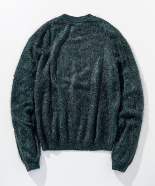 CIRCLEE(サークリー)の「CIRCLEE(サークリー)モヘアタッチ カシミヤセーター(ニット/セーター・メンズ・グリーン/グレー・M)」の15枚目の写真