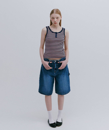 MAIS（マイス）の「BERMUDA DENIM CARPENTER PANTS / BLUE（その他パンツ）」