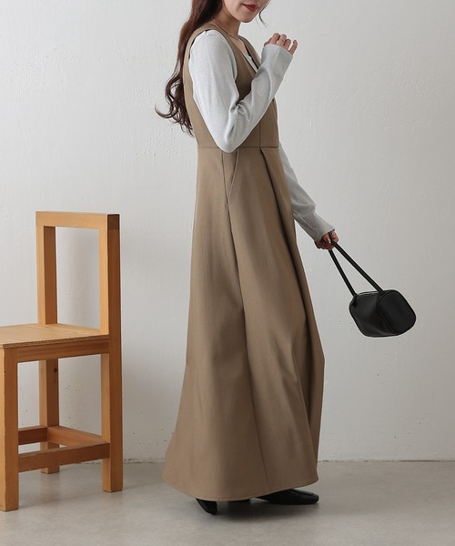 COLONY 2139（コロニートゥーワンスリーナイン）の「カシュクールノースリーブワンピース（ワンピース・レディース・ブラック/グレー/ベージュ・FREE）」の18枚目の写真