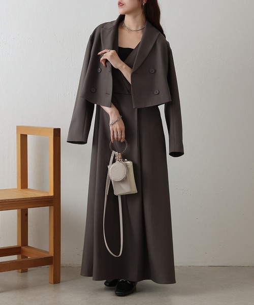 COLONY 2139（コロニートゥーワンスリーナイン）の「カシュクールノースリーブワンピース（ワンピース・レディース・ブラック/グレー/ベージュ・FREE）」の10枚目の写真