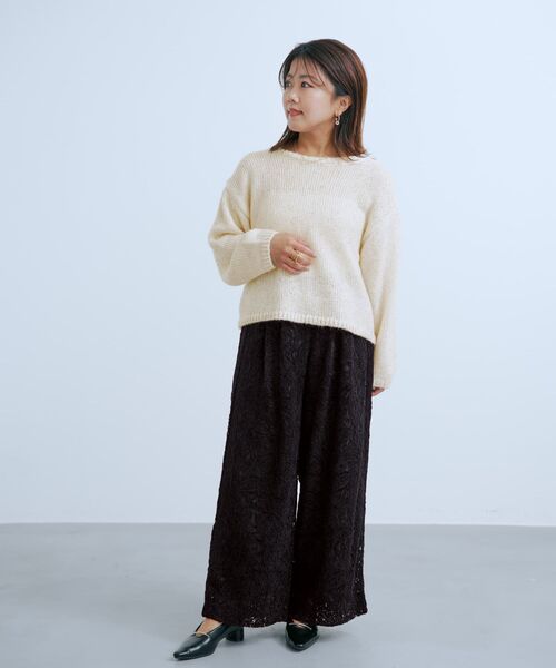COHINA（コヒナ）の「ビーズヤーンミックスニット 【低身長・小柄女性】（ニット/セーター・レディース・ネイビー/ホワイト/ブルー・ONE SIZE）」の20枚目の写真
