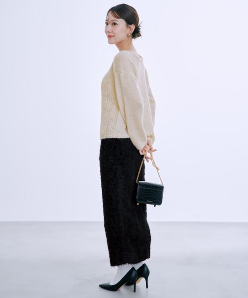 COHINA（コヒナ）の「ビーズヤーンミックスニット 【低身長・小柄女性】（ニット/セーター・レディース・ネイビー/ホワイト/ブルー・ONE SIZE）」の22枚目の写真