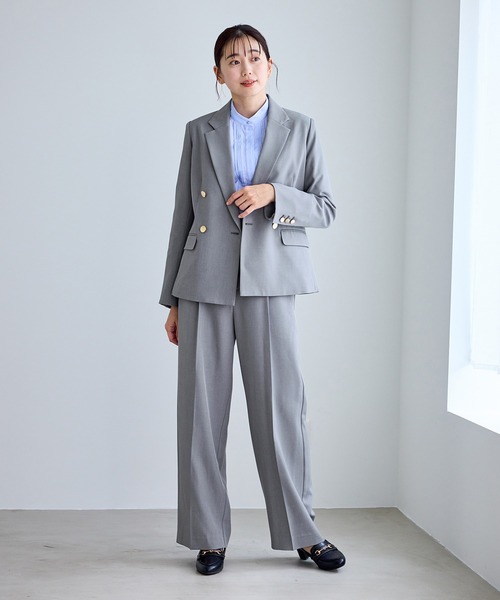 JOY様グレー3626日まで クリアツイル金ボタンジャケット/セレモニー・セットアップ対応