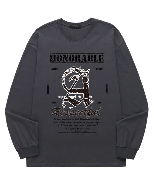 VANNWORKS(バンワークス)の「ABO ロングスリーブ (VLS0209) A_チャコール(Tシャツ/カットソー・レディース・その他・S/M/L/XL/XXL)」の3枚目の写真
