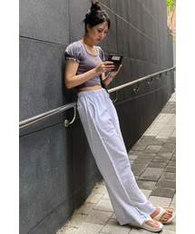 ACOVER（オコボ）の「サイドカッティングスウェットパンツホワイトメランジ（スウェットパンツ）」