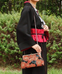 【倭物やカヤ】華やか がま口クラッチ&ショルダーバッグ2WAY