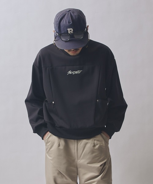 Lui's(ルイス)の「SURJENT ネオプレーンパネルPO(Tシャツ/カットソー・メンズ・ブラック/バーガンディー・2/1)」の3枚目の写真