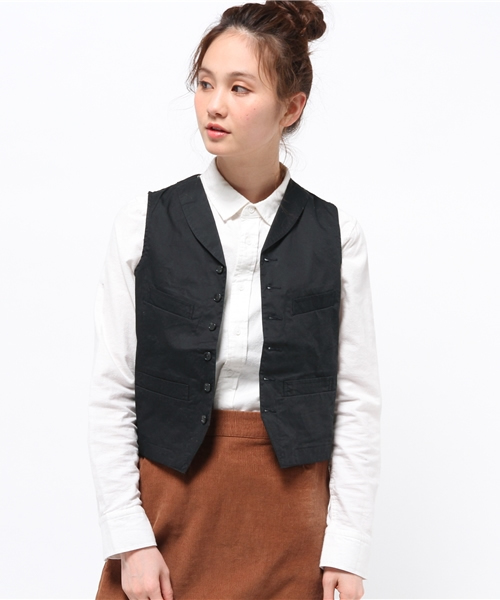 BEAMS BOY(ビームスボーイ)の「BEAMS BOY / ダンプ ベスト(ベスト・レディース・ベージュ/ネイビー・ONE SIZE)」の2枚目の写真