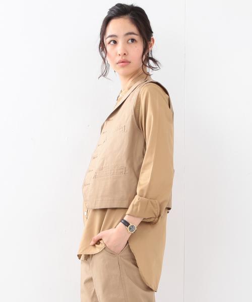 BEAMS BOY(ビームスボーイ)の「BEAMS BOY / ダンプ ベスト(ベスト・レディース・ベージュ/ネイビー・ONE SIZE)」の5枚目の写真
