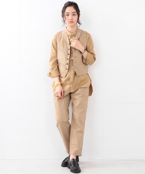 BEAMS BOY(ビームスボーイ)の「BEAMS BOY / ダンプ ベスト(ベスト・レディース・ベージュ/ネイビー・ONE SIZE)」の7枚目の写真