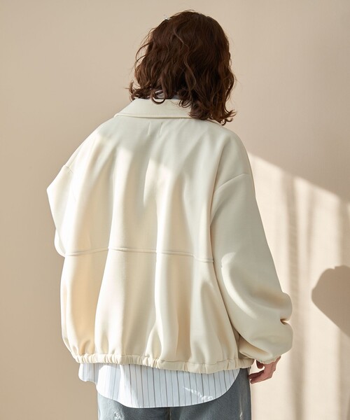 coen(コーエン)の「ダンボール襟付きブルゾン【インフルエンサー紹介アイテム】(ブルゾン・レディース・オフホワイト/ブラック/モカ・FREE)」の8枚目の写真