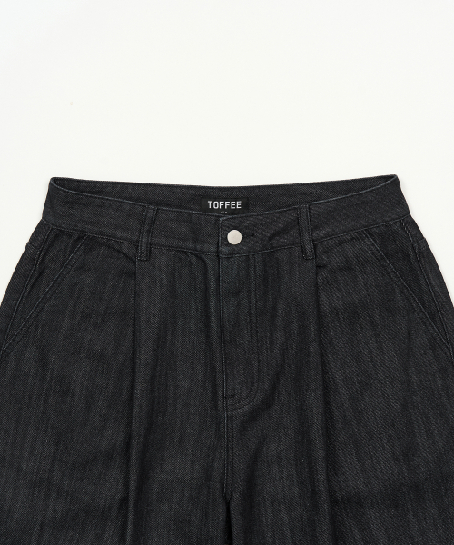 TOFFEE(トフィー)の「ワンタックローデニムパンツ(ブラック)(デニムパンツ・メンズ・その他・SMALL/MEDIUM/LARGE/X-LARGE)」の8枚目の写真