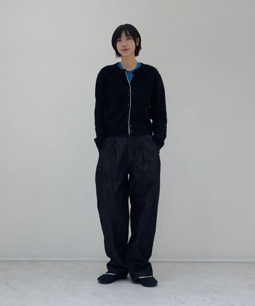TOFFEE(トフィー)の「ワンタックローデニムパンツ(ブラック)(デニムパンツ・メンズ・その他・SMALL/MEDIUM/LARGE/X-LARGE)」の4枚目の写真