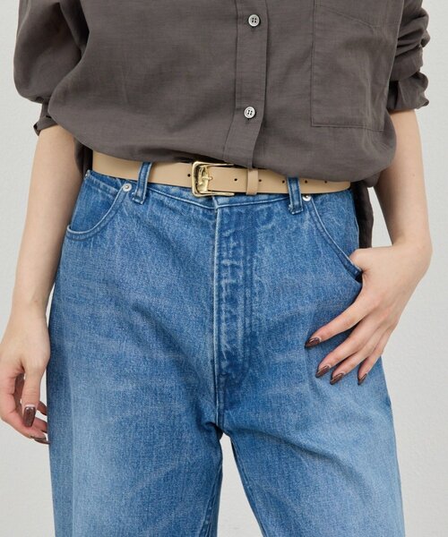 GALLARDAGALANTE（ガリャルダガランテ）の「ハンドステッチベルト（ベルト・レディース・ブラック/ベージュ・FREE）」の2枚目の写真