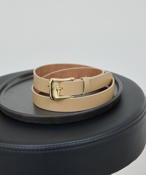 GALLARDAGALANTE（ガリャルダガランテ）の「ハンドステッチベルト（ベルト・レディース・ブラック/ベージュ・FREE）」の6枚目の写真