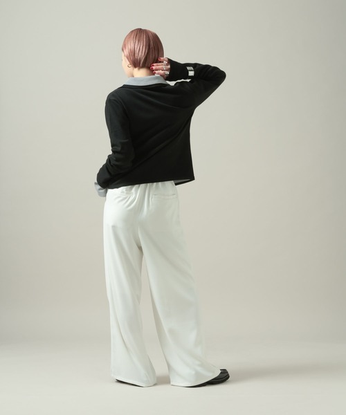 PAGEBOY(ページボーイ)の「【mei企画/PAGEBOY】リラックスワイドパンツ(スラックス・レディース・ホワイト/ゼブラ・SMALL/MEDIUM)」の10枚目の写真