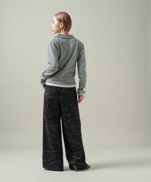 PAGEBOY(ページボーイ)の「【mei企画/PAGEBOY】リラックスワイドパンツ(スラックス・レディース・ホワイト/ゼブラ・SMALL/MEDIUM)」の15枚目の写真