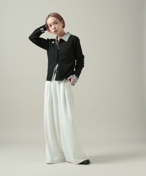 PAGEBOY(ページボーイ)の「【mei企画/PAGEBOY】リラックスワイドパンツ(スラックス・レディース・ホワイト/ゼブラ・SMALL/MEDIUM)」の6枚目の写真