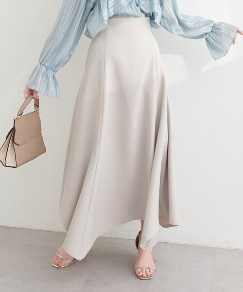 natural couture（ナチュラルクチュール）の「サイド釦イレヘムスカート（スカート・レディース・オフホワイト/グレー/ブラック・FREE）」の11枚目の写真