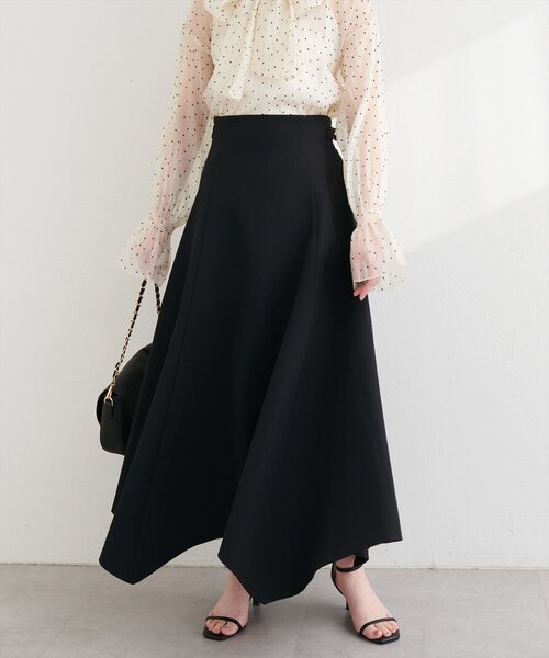 natural couture（ナチュラルクチュール）の「サイド釦イレヘムスカート（スカート・レディース・オフホワイト/グレー/ブラック・FREE）」の15枚目の写真