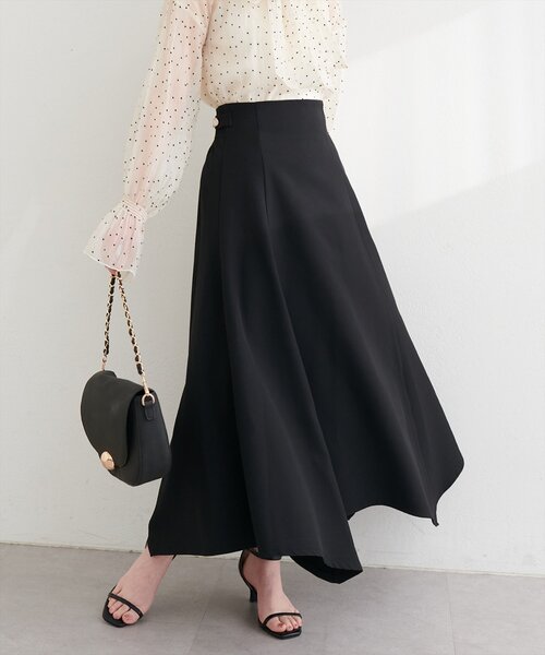 natural couture（ナチュラルクチュール）の「サイド釦イレヘムスカート（スカート・レディース・オフホワイト/グレー/ブラック・FREE）」の16枚目の写真