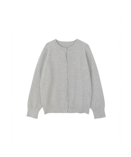 VASCARA(バスカラ)の「Round neck Button Knit Cardigan (4colors)(カーディガン/ボレロ・レディース・ライトベージュ/ブラック/ブルー/ライトグレー・FREE)」の2枚目の写真