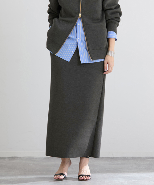 IENA（イエナ）の「《セットアップ対応》ダンボールニットスカート（スカート・レディース・チャコールグレー/ブラック系その他・38/36）」の5枚目の写真