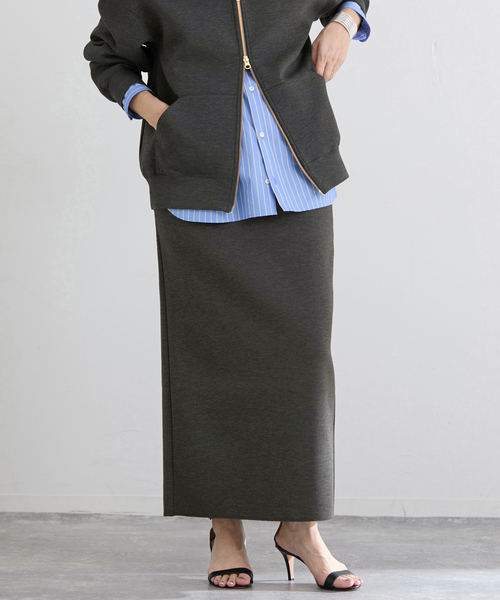 IENA（イエナ）の「《セットアップ対応》ダンボールニットスカート（スカート・レディース・チャコールグレー/ブラック系その他・38/36）」の6枚目の写真