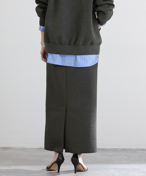 IENA（イエナ）の「《セットアップ対応》ダンボールニットスカート（スカート・レディース・チャコールグレー/ブラック系その他・38/36）」の8枚目の写真