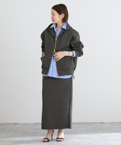 IENA（イエナ）の「《セットアップ対応》ダンボールニットスカート（スカート・レディース・チャコールグレー/ブラック系その他・38/36）」の9枚目の写真