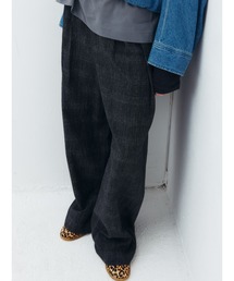 IRENENNE | ジャカードタックディテールトラウザー / Jacquard Tuck-Detail Trousers(その他パンツ)
