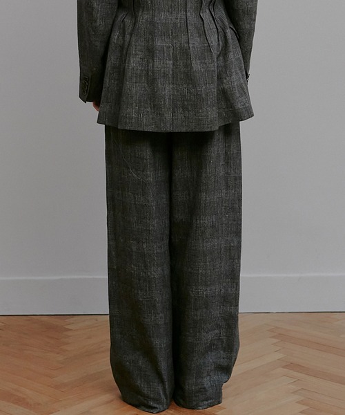 IRENENNE（アイレネ）の「ジャカードタックディテールトラウザー / Jacquard Tuck-Detail Trousers（その他パンツ・レディース・グレー・38/36/34）」の7枚目の写真