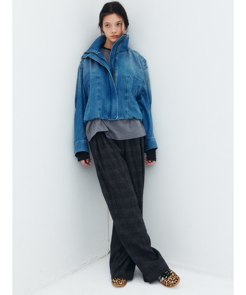 IRENENNE（アイレネ）の「ジャカードタックディテールトラウザー / Jacquard Tuck-Detail Trousers（その他パンツ・レディース・グレー・38/36/34）」の12枚目の写真