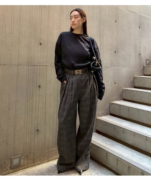IRENENNE（アイレネ）の「ジャカードタックディテールトラウザー / Jacquard Tuck-Detail Trousers（その他パンツ・レディース・グレー・38/36/34）」の9枚目の写真