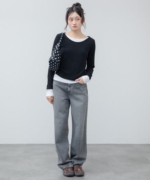HEILIS(ヘイリス)の「チャーム付きドットハンドバッグ / キーホルダー ドット ワンハンドル バケツ型 水玉 韓国 ブラック ホワイト アイボリー ハンドバッグ(ハンドバッグ・レディース・ブラック/アイボリー・FREE)」の6枚目の写真
