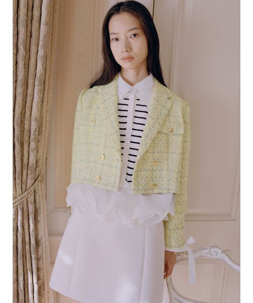 SNIDEL（スナイデル）の「構築ミニスカート（スカート・レディース・ネイビー/アイボリー/カーキ・0/1）」の2枚目の写真