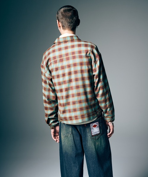 glamb(グラム)の「Ombre Check Shirt Jacket / オンブレーチェックシャツジャケット(シャツ/ブラウス・メンズ・グリーン/レッド・S/M/L)」の8枚目の写真