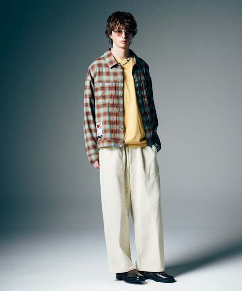 glamb(グラム)の「Ombre Check Shirt Jacket / オンブレーチェックシャツジャケット(シャツ/ブラウス・メンズ・グリーン/レッド・S/M/L)」の12枚目の写真