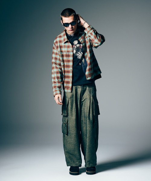 glamb(グラム)の「Ombre Check Shirt Jacket / オンブレーチェックシャツジャケット(シャツ/ブラウス・メンズ・グリーン/レッド・S/M/L)」の13枚目の写真