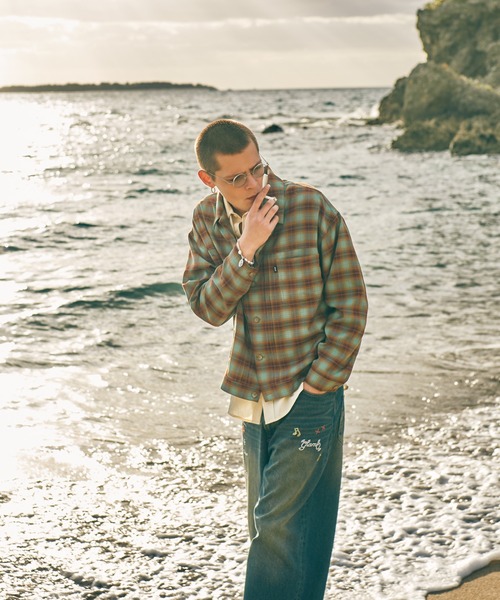 glamb(グラム)の「Ombre Check Shirt Jacket / オンブレーチェックシャツジャケット(シャツ/ブラウス・メンズ・グリーン/レッド・S/M/L)」の20枚目の写真