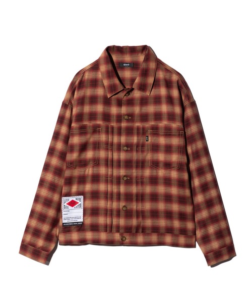 glamb(グラム)の「Ombre Check Shirt Jacket / オンブレーチェックシャツジャケット(シャツ/ブラウス・メンズ・グリーン/レッド・S/M/L)」の4枚目の写真