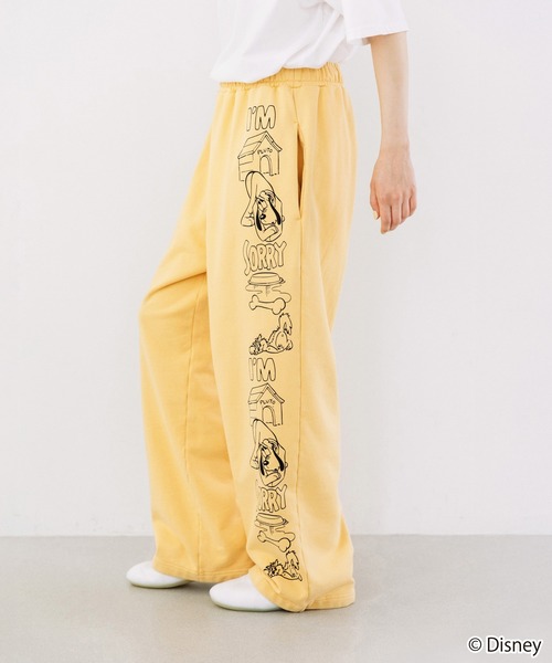 WCJ(ダブルシージェイ)の「Disney / SWEAT PANTS(スウェットパンツ・レディース・ブラウン/グリーン/レッド/イエロー/ブルー/グレー/ピンク・FREE)」の5枚目の写真