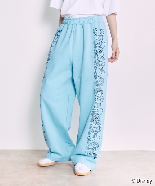 WCJ(ダブルシージェイ)の「Disney / SWEAT PANTS(スウェットパンツ・レディース・ブラウン/グリーン/レッド/イエロー/ブルー/グレー/ピンク・FREE)」の4枚目の写真