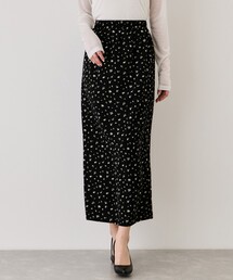 小花柄タイトスカート