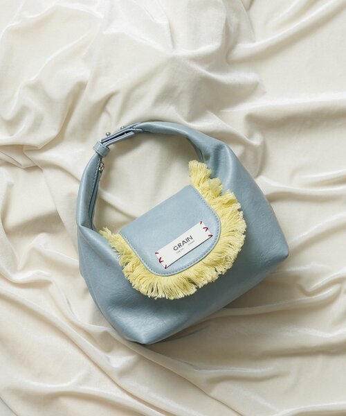 GRAIN（グレイン）の「【WEB限定】【GRAIN/グレイン】フリンジ２WAYミニショルダーバッグ（トートバッグ・レディース・ブルー/ブラウン・FREE）」の2枚目の写真