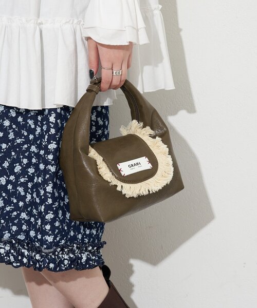 GRAIN（グレイン）の「【WEB限定】【GRAIN/グレイン】フリンジ２WAYミニショルダーバッグ（トートバッグ・レディース・ブルー/ブラウン・FREE）」の5枚目の写真